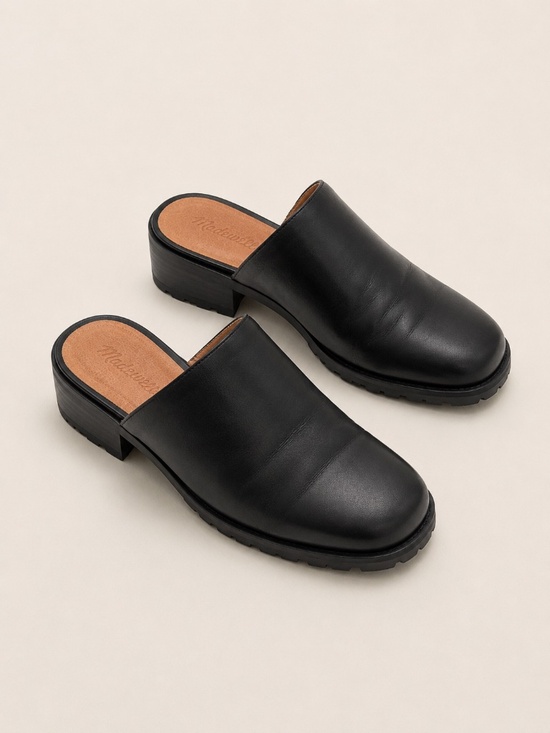Madewell Shoes - Madewell Mindy Leather Mules Black Slip On Shoes Size 7